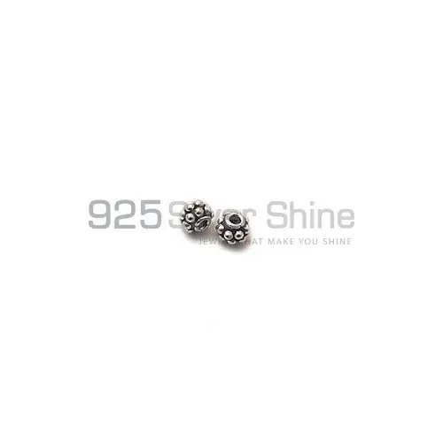 Wholesale Handmade 925 Sterling silver 3x3.8mm Round Bali Beads .Sold Per Package of 10-925SBB101