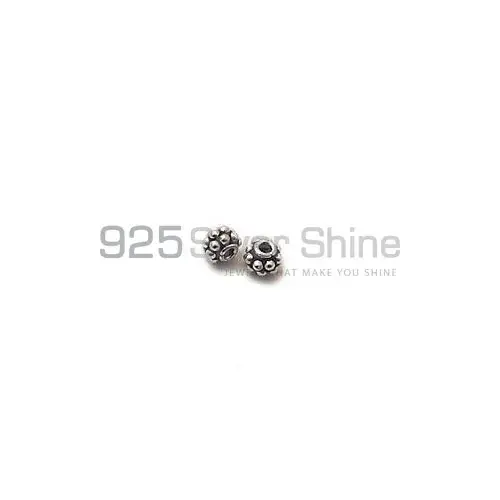925 Sterling silver 3x3.8mm Round Bali Beads .Sold Per Package of 10-925SBB101