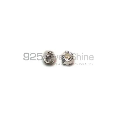 Wholesale Handmade 925 Sterling silver 3x4mm Hexagon Nugget Beads .Sold Per Package of 10-925SNB103