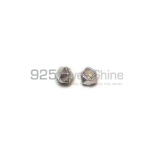 Handmade 925 Sterling silver 3x4mm Hexagon Nugget Beads .Sold Per Package of 10-925SNB103