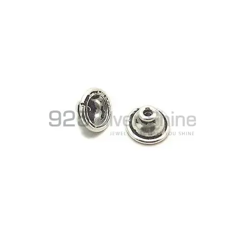 Wholesale Handmade 925 Sterling silver 4.4x8mm Round Cap Beads .Sold Per Package of 10-925SBC105