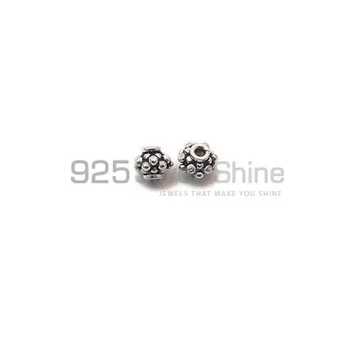 Wholesale Handmade 925 Sterling silver 4.7x5.5mm Round Bali Beads .Sold Per Package of 10-925SBB103