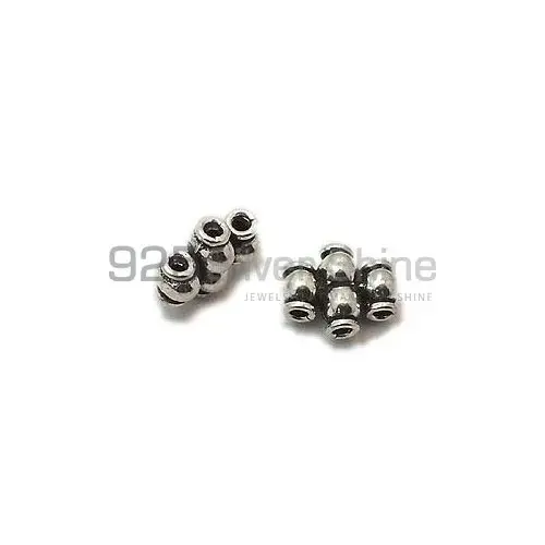 925 Sterling Silver Beads, Fancy Cut Round, Silver, 8mm, Hole: 1mm