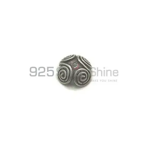 Wholesale Handmade 925 Sterling silver 5.2x10mm Round Cap Beads .Sold Per Package of 10-925SBC104
