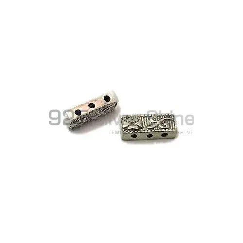 Wholesale Handmade 925 Sterling silver 6.5x15.2mm Puffe Multi Hole Beads .Sold Per Package of 10-925SMHB107