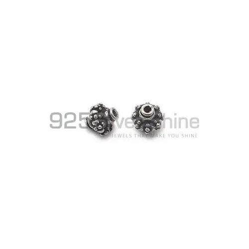 Wholesale Handmade 925 Sterling silver 6.5x6mm Round Bali Beads .Sold Per Package of 10-925SBB110