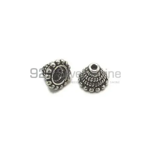 Wholesale Handmade 925 Sterling silver 6.7x9.9mm Cone Beads .Sold Per Package of 10-925SC101