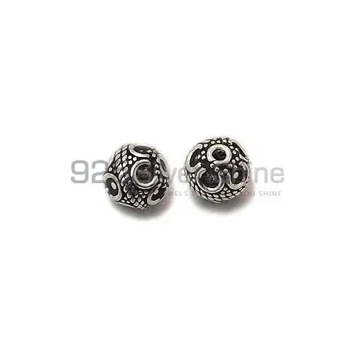 Wholesale Handmade 925 Sterling silver 8.4x8.8mm Round Fine Beads. Sold Per Package of 10-925SBF102