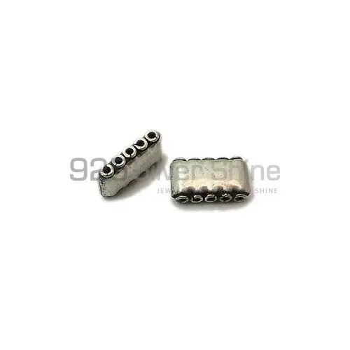 Wholesale Handmade 925 Sterling silver 8.6x14.8mm Puffe Multi Hole Beads .Sold Per Package of 10-925SMHB110