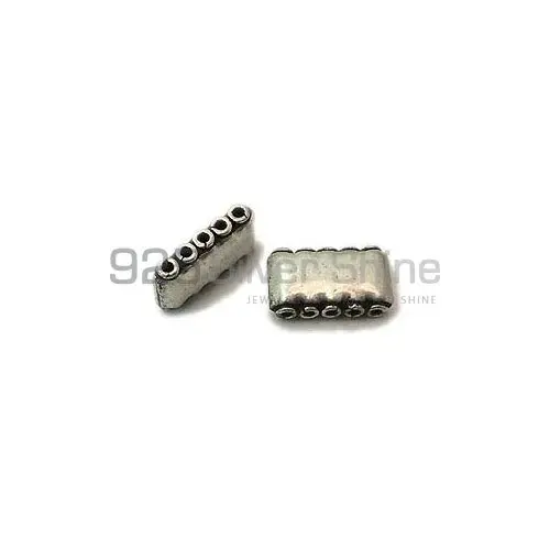 Handmade 925 Sterling silver 8.6x14.8mm Puffe Multi Hole Beads .Sold Per Package of 10-925SMHB110