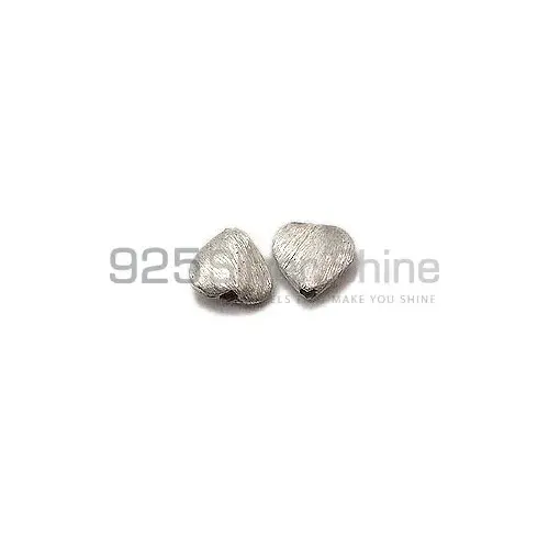 925 Sterling silver 8.8x9.4mm Heart Brushed Beads .Sold Per Package of 10-925SBRUSB109