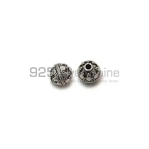 Wholesale Handmade 925 Sterling silver 8.9x8.9mm Round Fine Beads. Sold Per Package of 10-925SBF103