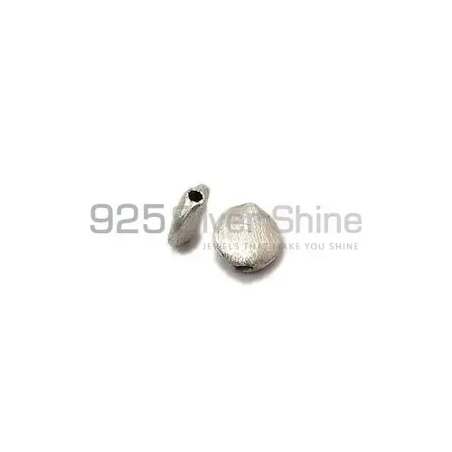 Wholesale Handmade 925 Sterling silver 9.5x3.7mm Coin Brushed Beads .Sold Per Package of 10-925SBRUSB104