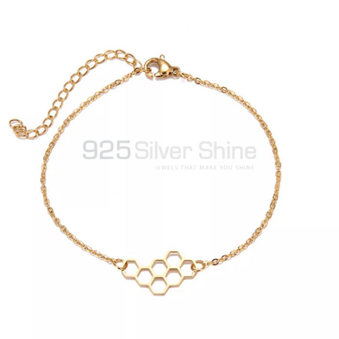 Honey Bee Chain Bracelet In Sterling Silver HBMB330