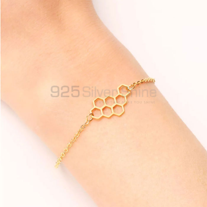 Honey Bee Chain Bracelet In Sterling Silver HBMB330_0