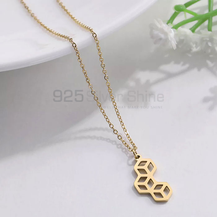 Honey Bee Necklace In Sterling Silver HBMN335_0