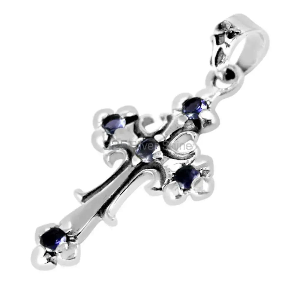 Iolite Gemstone Handmade Pendants In 925 Sterling Silver Jewelry 925SP265-3_0