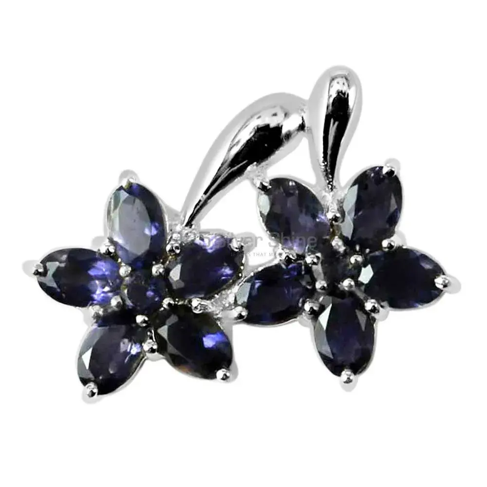 Wholesale Iolite Gemstone Handmade Pendants In Solid Sterling Silver Jewelry 925SP258-3_0