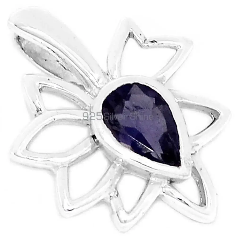 Iolite Gemstone Pendants In 925 Solid Silver Jewelry 925SP287-2