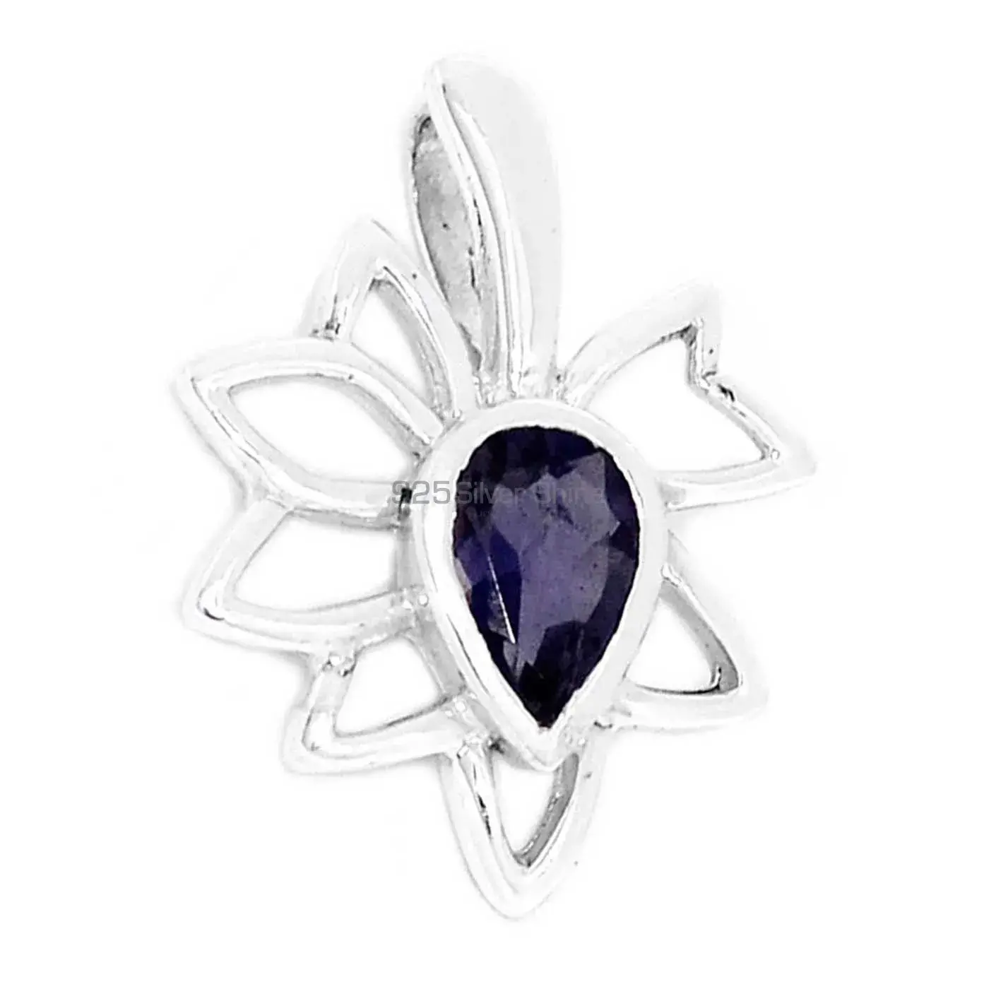 Iolite Gemstone Pendants In 925 Solid Silver Jewelry 925SP287-2_1