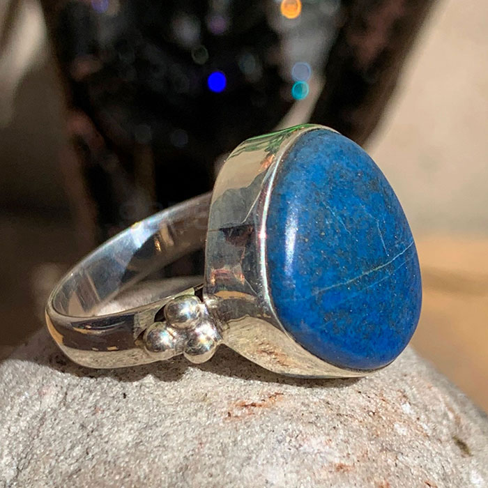 Lapis Lazuli Gemstone Ring In 925 Solid Silver SSR169-1_0