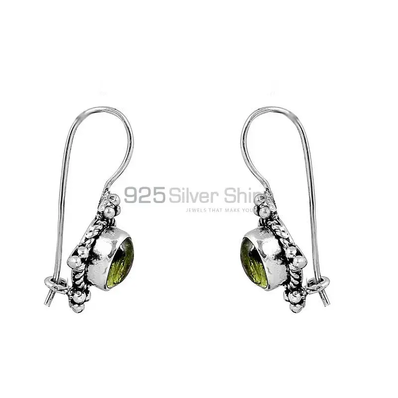 Peridot Gemstone Earring In 925 Sterling Silver Jewelry 925SE115_1