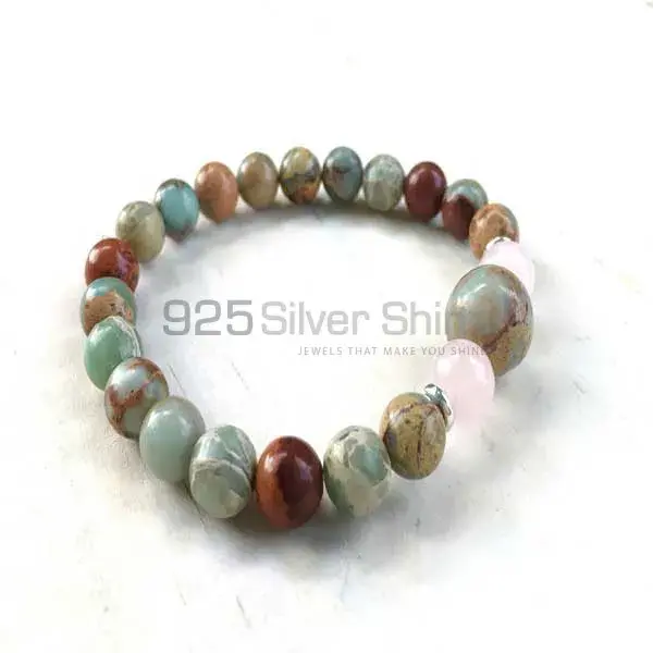 African Opal Gemstone Beads Bracelets 925BB184