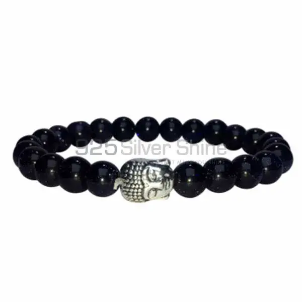 Black Onyx Gemstone Beads Bracelets 925BB129