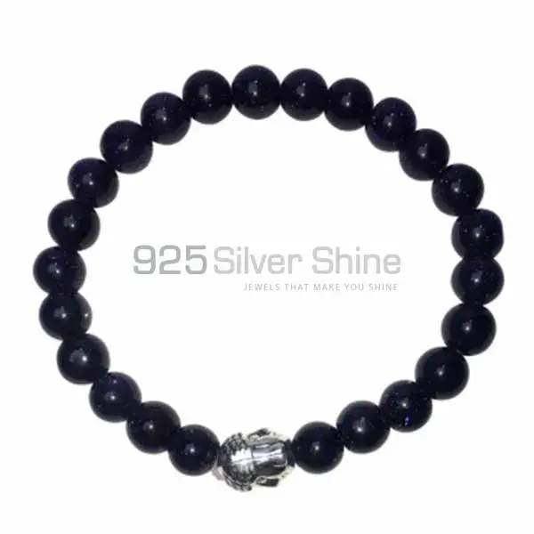Wholesale Loose Black Onyx Gemstone Beads Bracelets 925BB129_0