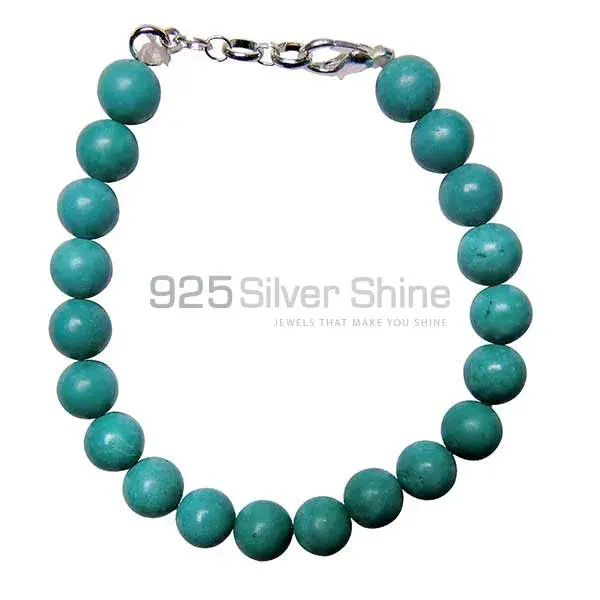 Turquoise Gemstone Beads Bracelets 925BB241