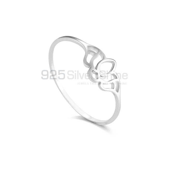 Lotus Minimalist Ring In 925 Sterling Silver FWMR253