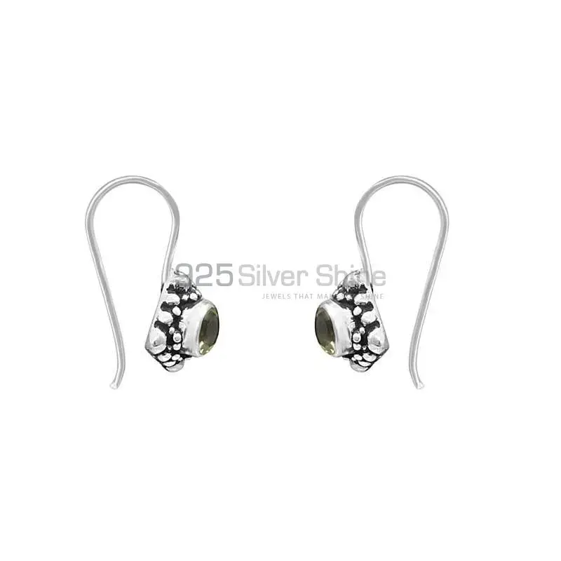 Wholesale Low Price Smoky Gemstone Earring In Sterling Silver 925SE28_0