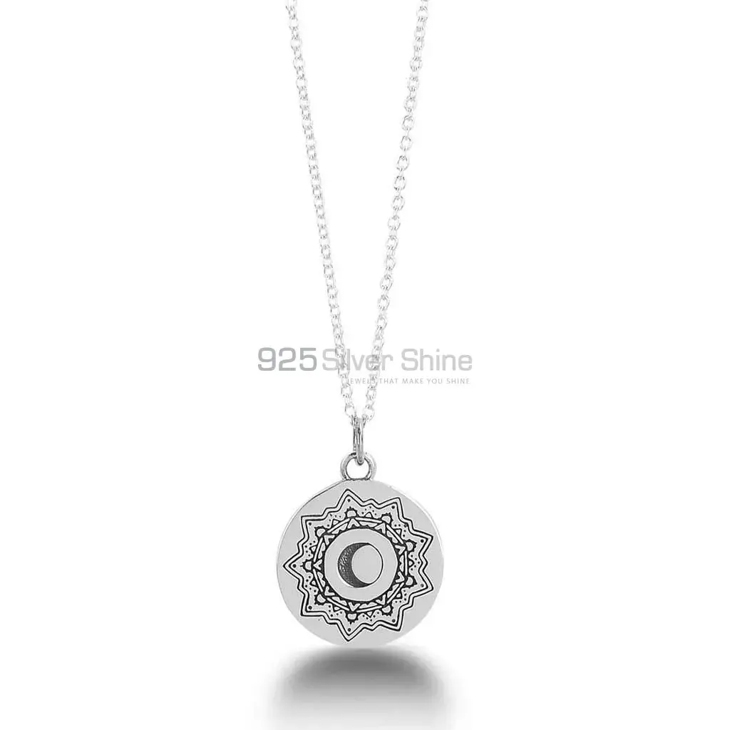 Mandala Pendant In Sterling Silver Necklace 925MN119