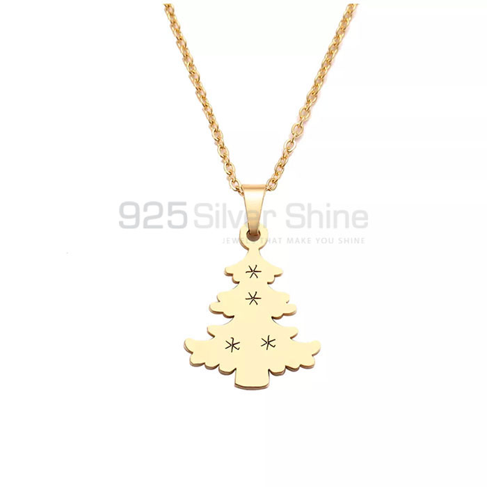 Wholesale Minimalist Christmas Tree Necklace Trends In 925 Sterling Silver CTMN14