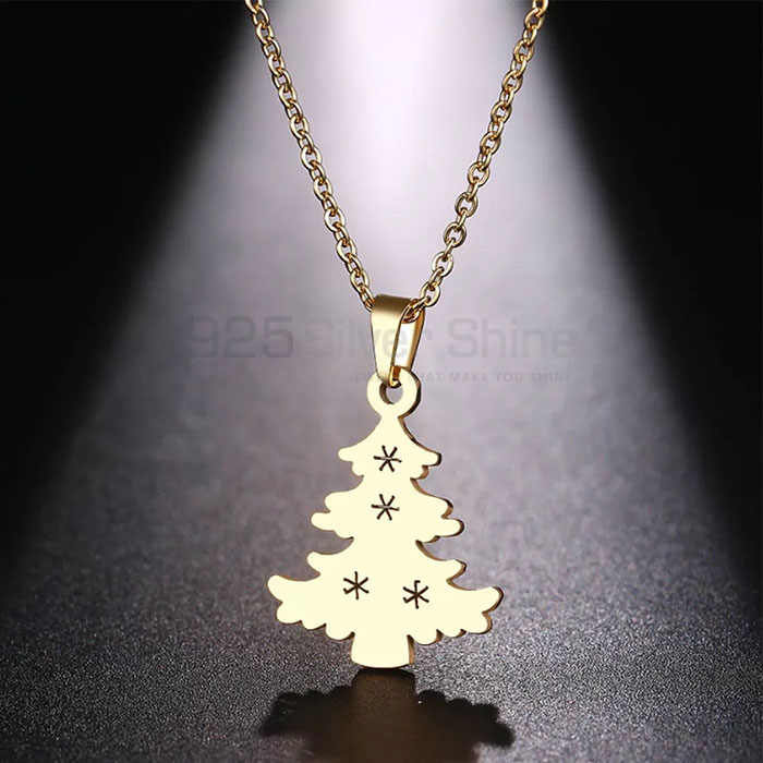 Wholesale Minimalist Christmas Tree Necklace Trends In 925 Sterling Silver CTMN14_2