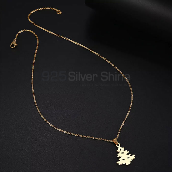Minimalist Christmas Tree Necklace Trends In 925 Sterling Silver CTMN14_3