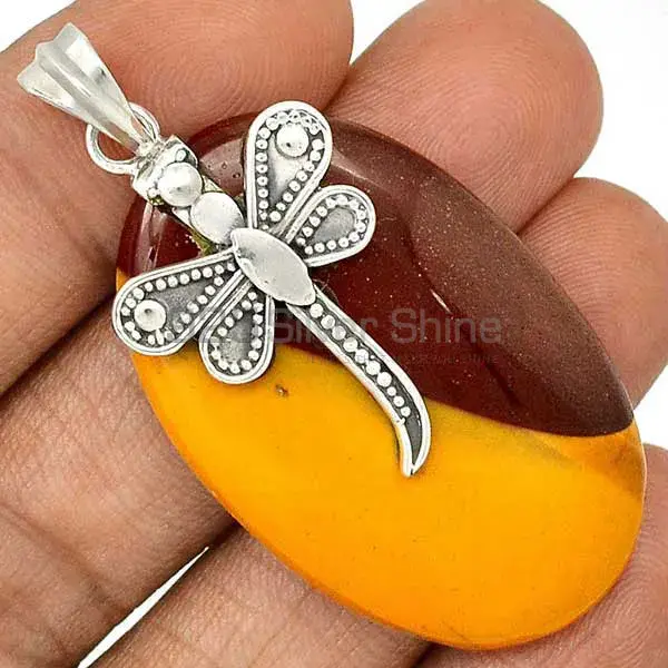 Wholesale Mookaite Gemstone Handmade Pendants In 925 Sterling Silver Jewelry 925SP68-5_0