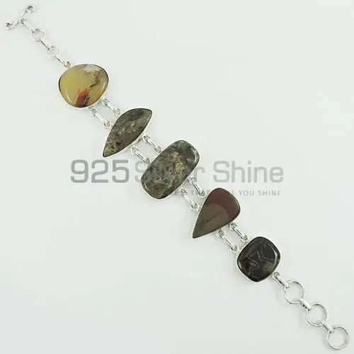 Multi Gemstone Bracelets In Solid Silver Jewelry 925SB332