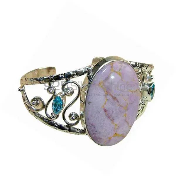 Multi Gemstone Cuff Bangle Or Bracelets In 925 Sterling Silver Jewelry 925SSB128