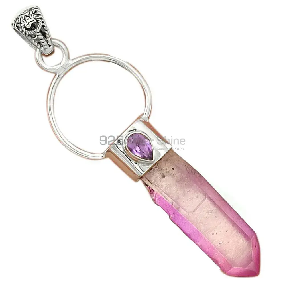 Wholesale Multi Gemstone Handmade Pendants In 925 Sterling Silver Jewelry 925SP090-2