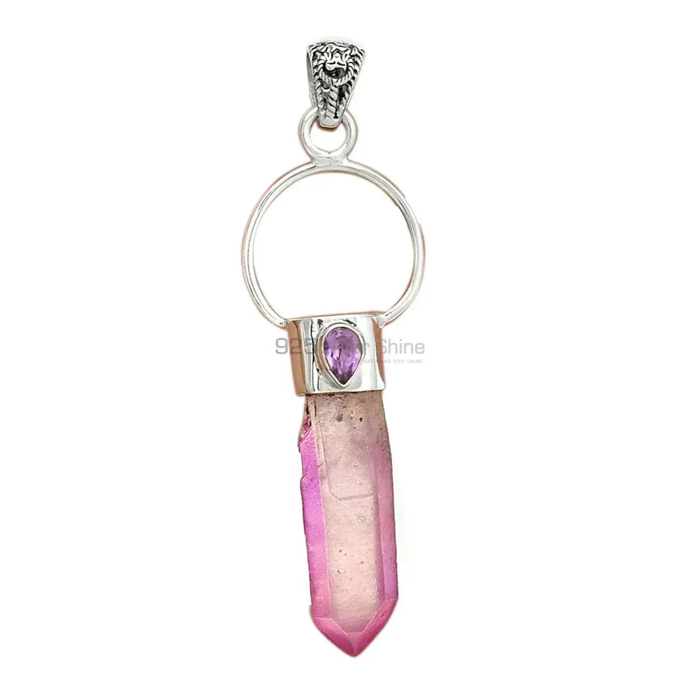 Wholesale Multi Gemstone Handmade Pendants In 925 Sterling Silver Jewelry 925SP090-2_1