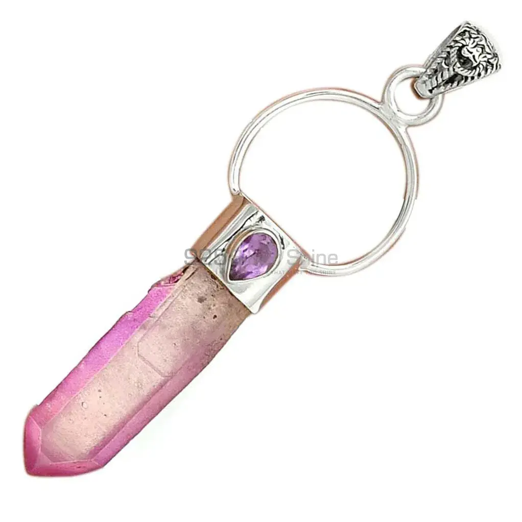 Multi Gemstone Handmade Pendants In 925 Sterling Silver Jewelry 925SP090-2_3