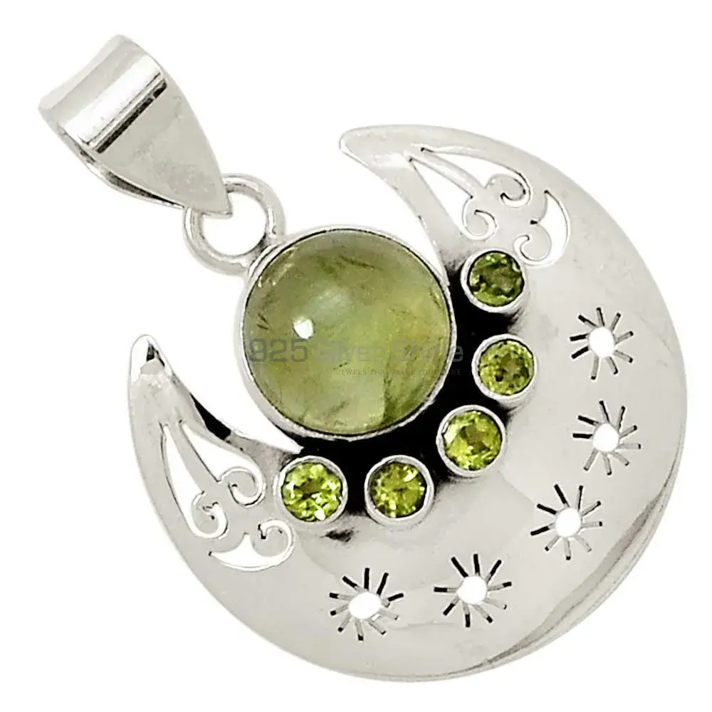 Wholesale Multi Gemstone Handmade Pendants In 925 Sterling Silver Jewelry 925SP117-1