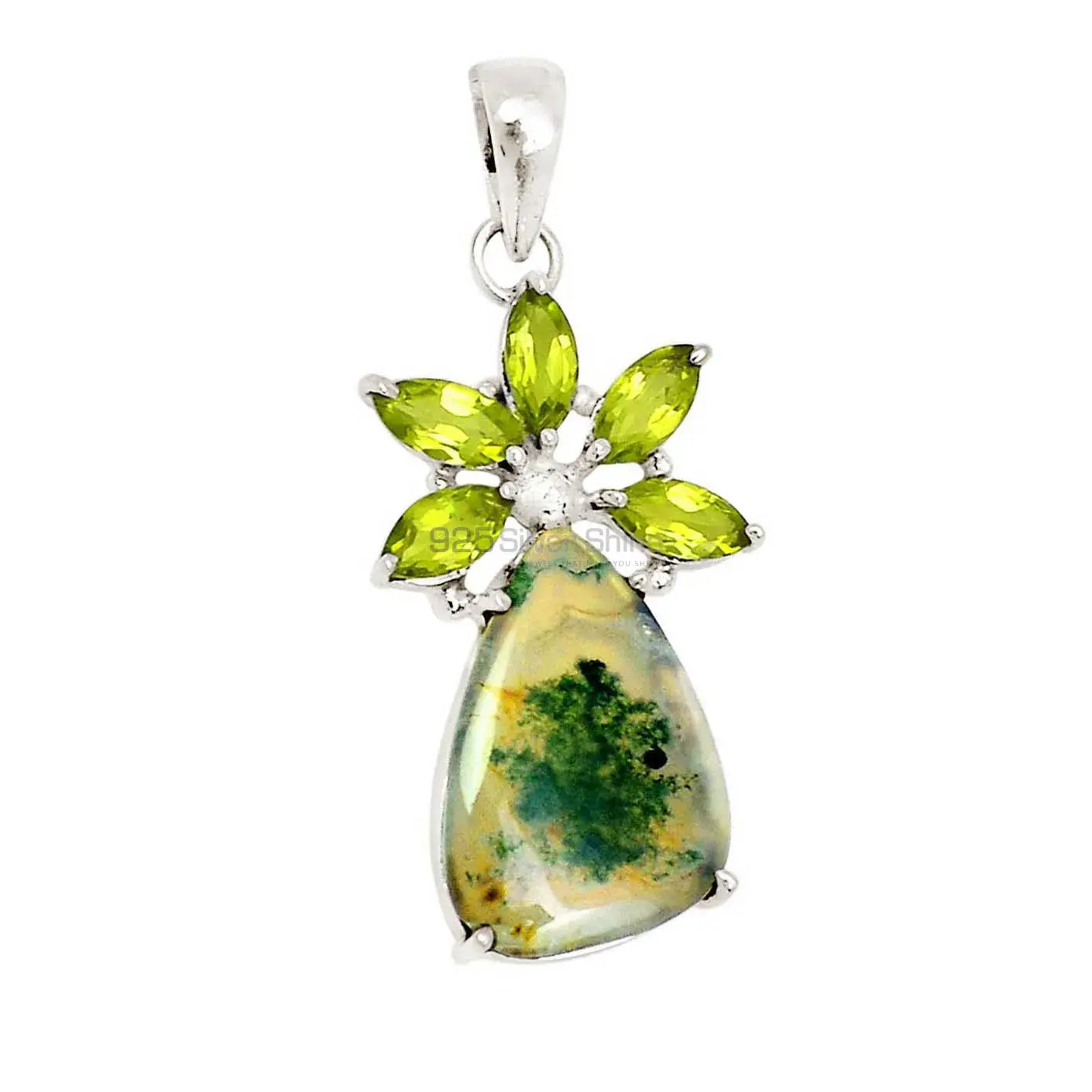 Multi Gemstone Handmade Pendants In 925 Sterling Silver Jewelry 925SP13-1_1