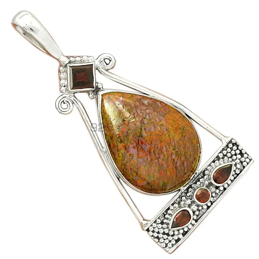 Multi Gemstone Handmade Pendants In 925 Sterling Silver Jewelry 925SP25-8_0