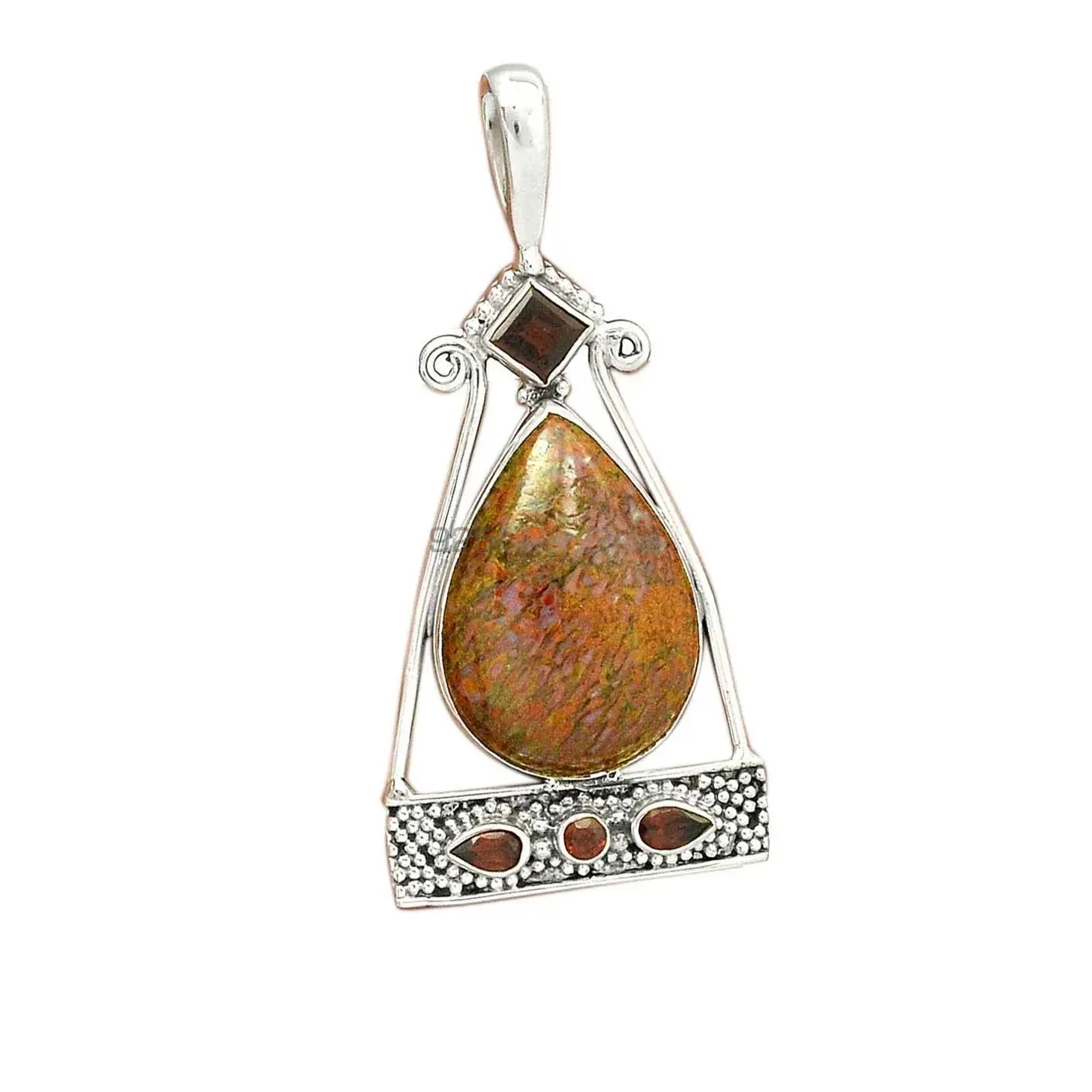 Multi Gemstone Handmade Pendants In 925 Sterling Silver Jewelry 925SP25-8_2