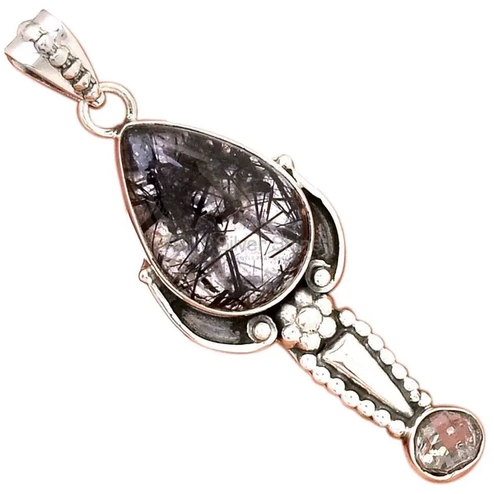 Multi Gemstone Handmade Pendants In Solid Sterling Silver Jewelry 925SP081-1_0