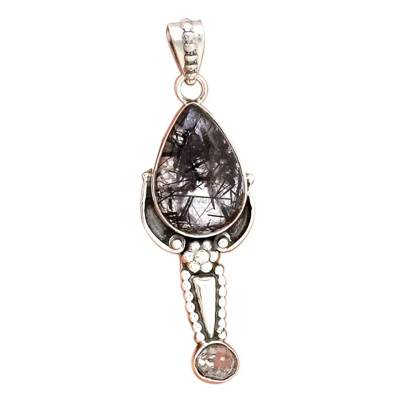 Multi Gemstone Handmade Pendants In Solid Sterling Silver Jewelry 925SP081-1_2