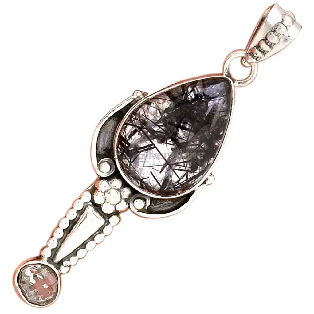 Multi Gemstone Handmade Pendants In Solid Sterling Silver Jewelry 925SP081-1_3