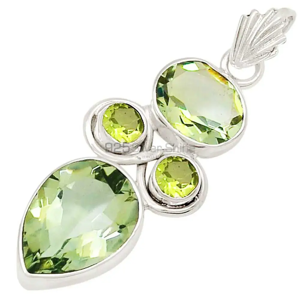 Multi Gemstone Handmade Pendants In Solid Sterling Silver Jewelry 925SP130_1
